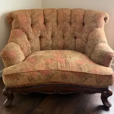 Oversized Floral Tapestry Armchair