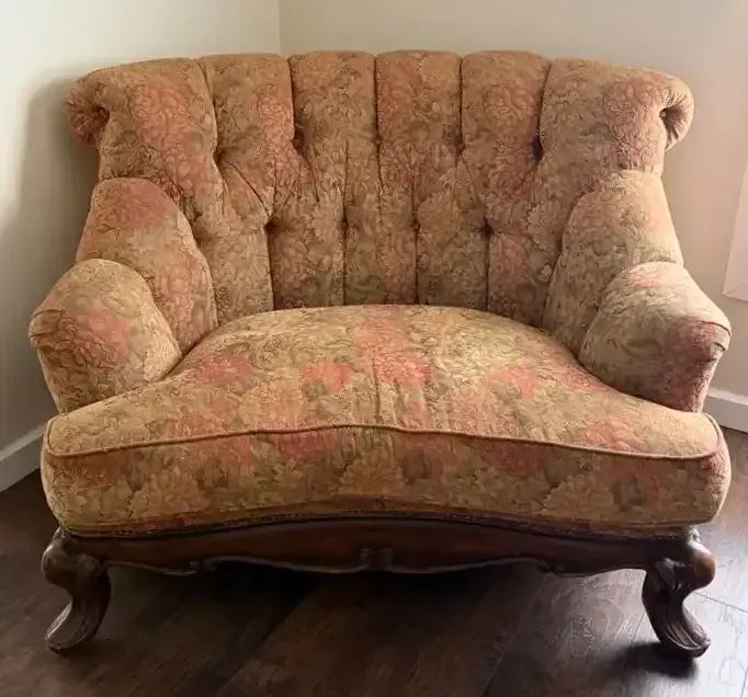 Oversized Floral Tapestry Armchair