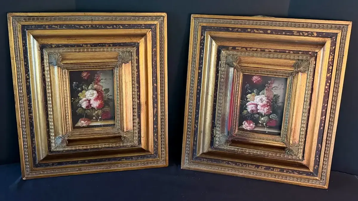 Floral Art Hidden Key Cabinets