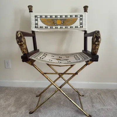 Egyptian Style Folding Directors Chair 