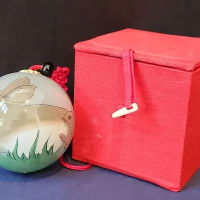 Handcrafted Glass Rabbit Ornament 
