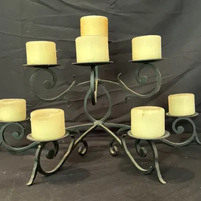 Wrought Iron 8 Candle Stand