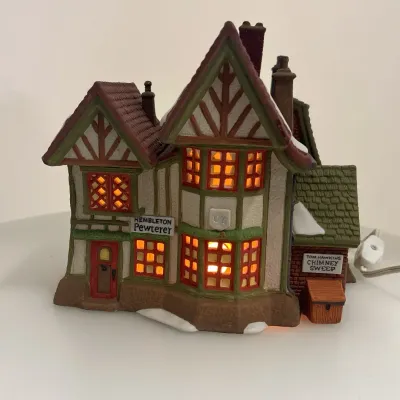 Dept 56 Dickens’ Village “Hembledon Pewterer” Hand-Painted Porcelain Building