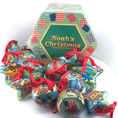 Noah’s Christmas Noah’s Ark Star & Ball Ornaments with Box