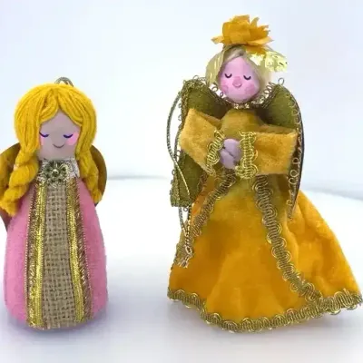 1976 Mr. Christmas Velvet Angel & Angel Japan