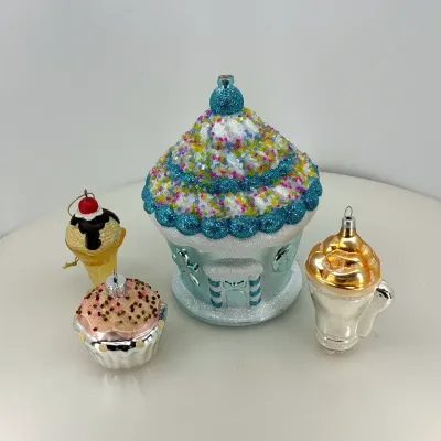 Bakery Cupcake House w/ Dessert Ornaments