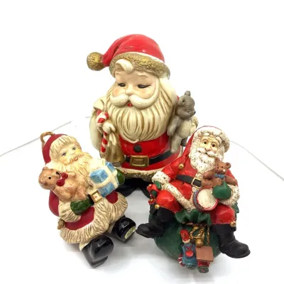 Vintage HOMCO Santa Claus Ceramic Piggy Bank No. 5610 – 6" , Hanging ornament  a other Santa Figure