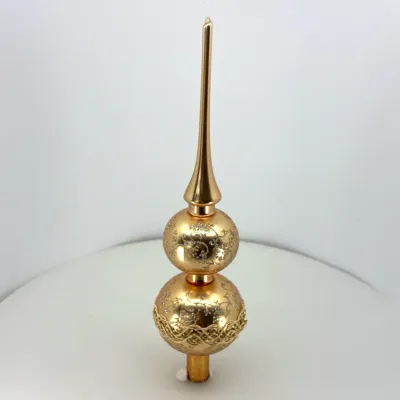 Krebs Glas Lauscha German Hand-Blown Glass Christmas Tree Topper w/ Box