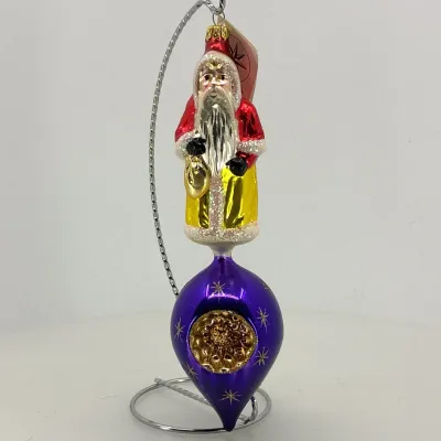  03 Christopher Radko -Georgian Santa Claus- Reflector blown-glass Christmas ornament (93-292-0)