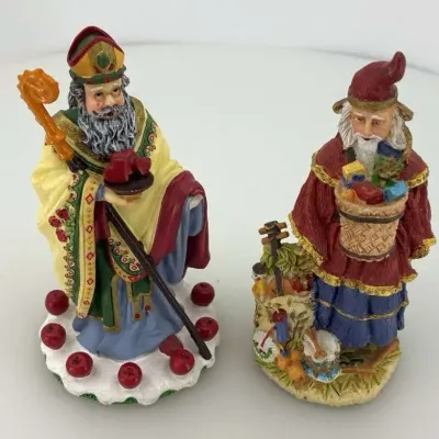 International Santa Claus Collection St. Nicholas Poland & Moteiosho Japan Figurines 