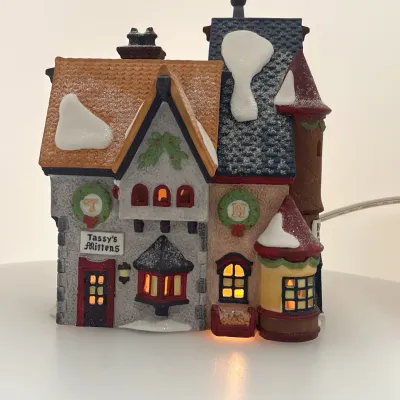 Vintage Dept 56 Heritage Village North Pole Series Tassy's Mittens & Hassel's Woolies