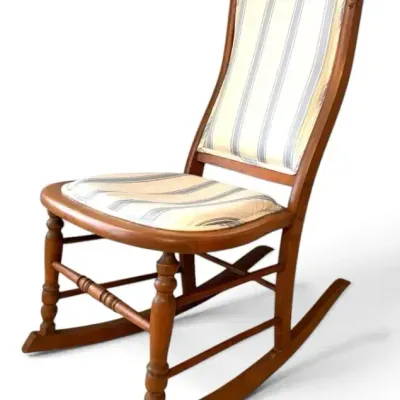 Antique Rocking Upholstered Chair 