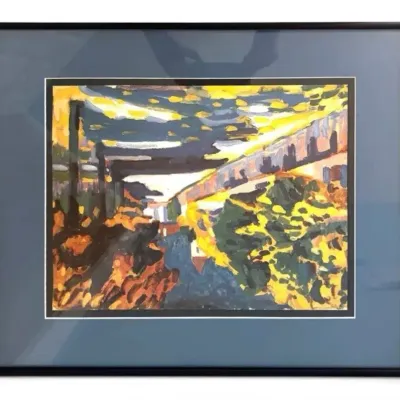 Autumn in Bavaria, W. Kandinsky Print (20" X 17”)