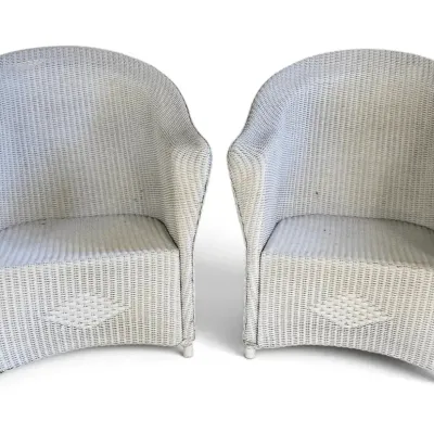 White Wicker Chairs 