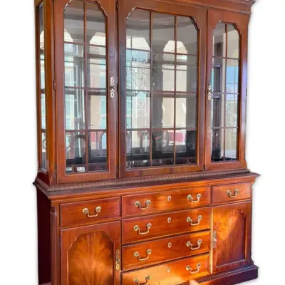 Lexington Wooden Two-Piece Lighted China Cabinet 