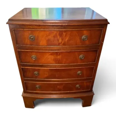 Reprodux Bow Front Wooden Chest