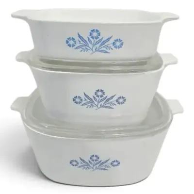 Corningware Blue Cornflower Casserole Dishes