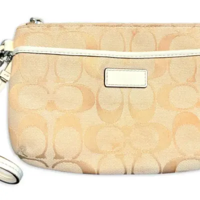 Coach Signature Monogram Wristlet (w/ COA!)