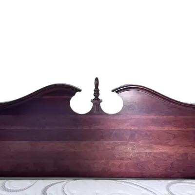 Traditional Cherry or Mahogany Wood King Size Frame Bed w/ Rails