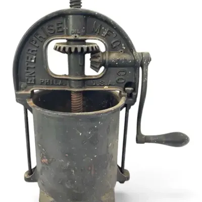 Antique Enterprise Mfg. Co. Cast Iron Sausage, Fruit, & Lard Press