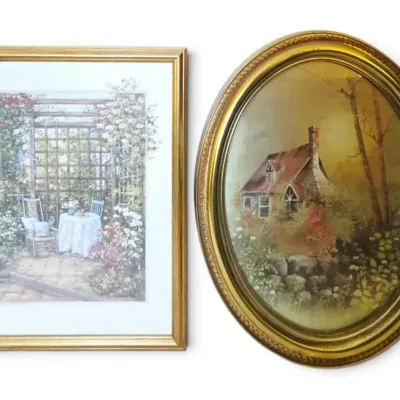 Floral Prints In Gold Frames