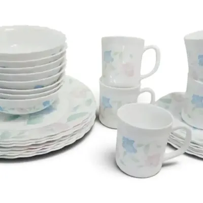 Arcopal France "Chloe" Floral Patterned Dish Set - 27 Pieces