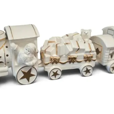 Mikasa Porcelain 3-Piece Candleholder Train Set