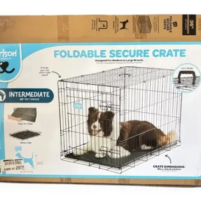 Carlson Foldable Secure Dog Crate