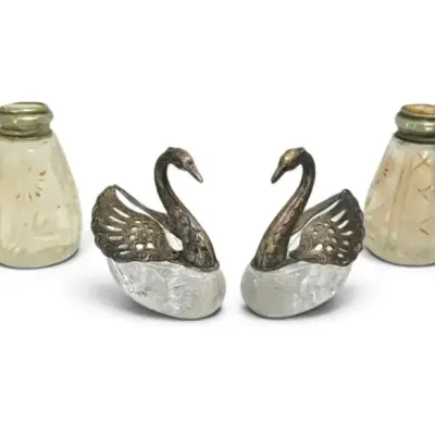 Vintage Swan Salt Cellars & Salt & Pepper Shakers