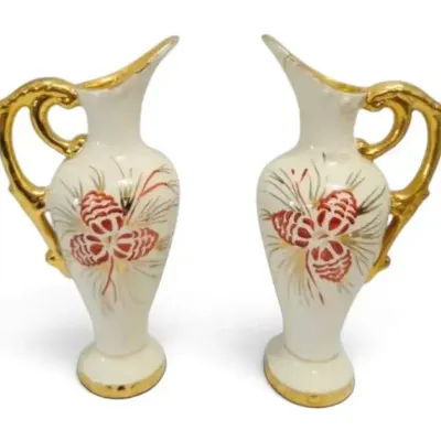 Hand-Painted Pinecone Vases 