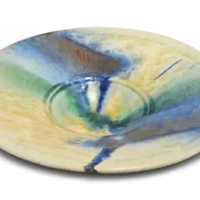 Bill Campbell Art Pottery Bowl Signed (11.5")