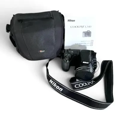 Nikon Coolpix L340 Digital Camera w/ Lowepro Case
