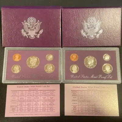 1993-S & 1994-S United States Mint Proof Coin Sets – 10 Coins – OGP & COAs