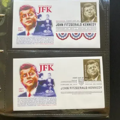 John F. Kennedy JFK First Day Cover & Commemorative Postal Collection – Vintage 1964 to 2017 – Binde