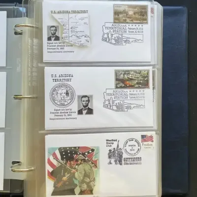 Large U.S. Historical First Day Cover Collection – Civil War, Vicksburg, Olustee, Space, Benjamin Fr