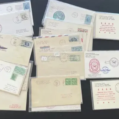 Large Box Lot of U.S. Navy & Submarine Postal Covers – USS Commanding Officer, Ship Cancels, Commiss