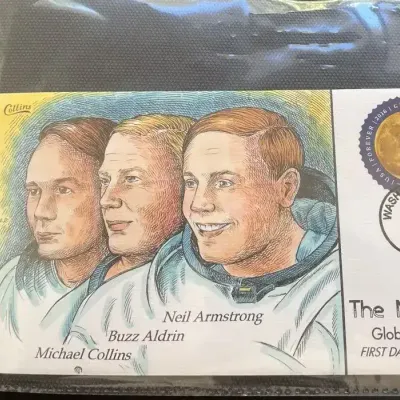 Mixed First Day Cover Binder – Collins Cachets, Wildlife, Birds, Nature, Space & U.S. History