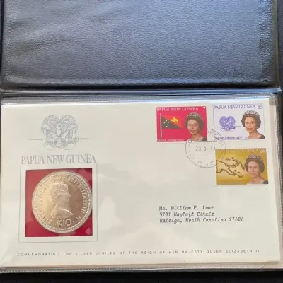 1977 Papua New Guinea Queen Elizabeth II Silver Jubilee 10 Kina Sterling Silver Proof Commemorative 
