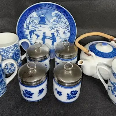 Collection of Blue and White Porcelain Tableware