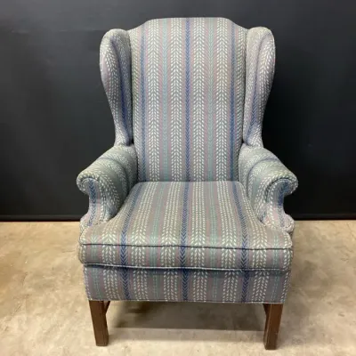Stanton Cooper Gray Patterned Wing Back Chair