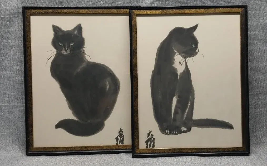"Tess" & "Tip" Lithograph Prints By David Da Wei Kwo 