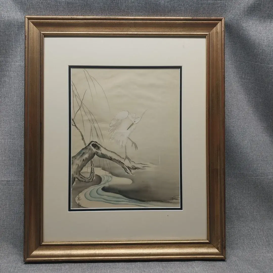 Asian Ink & Watercolor, Artist Unknown