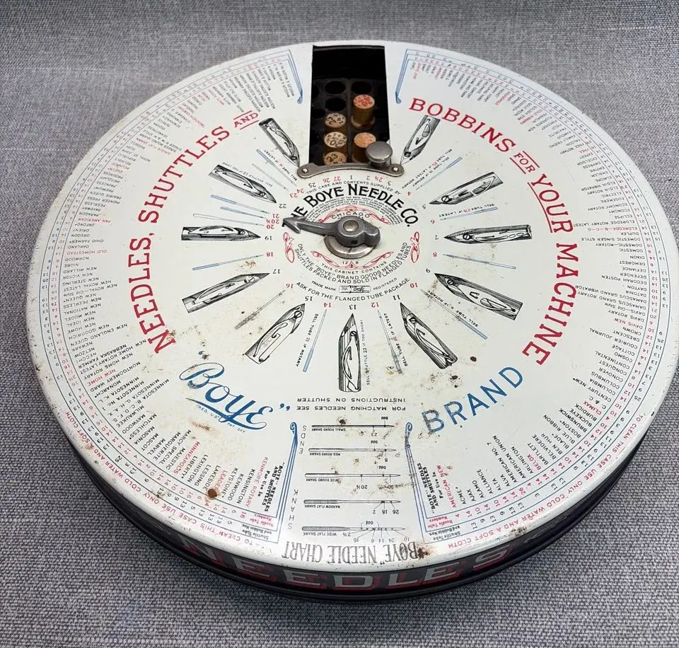 The Boye Needle Co.'s Needle, Shuttles, and Bobbins Dispenser