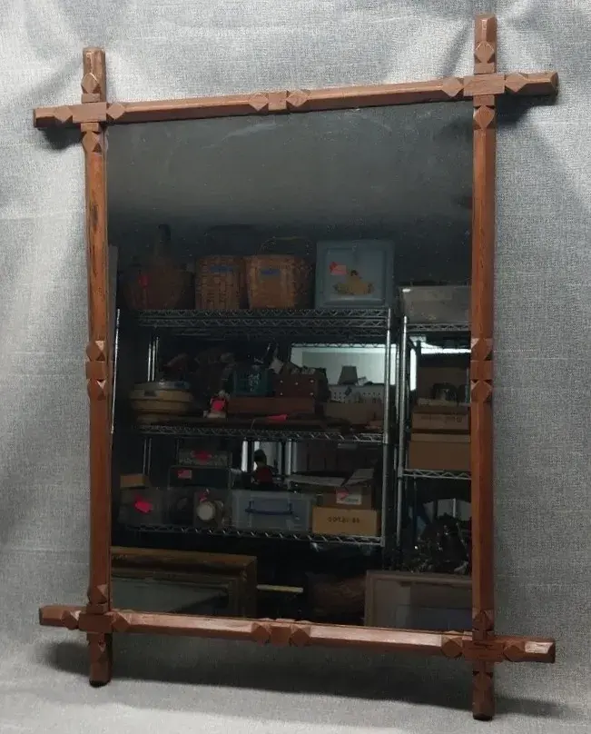 Carved Wood Framed Mirror