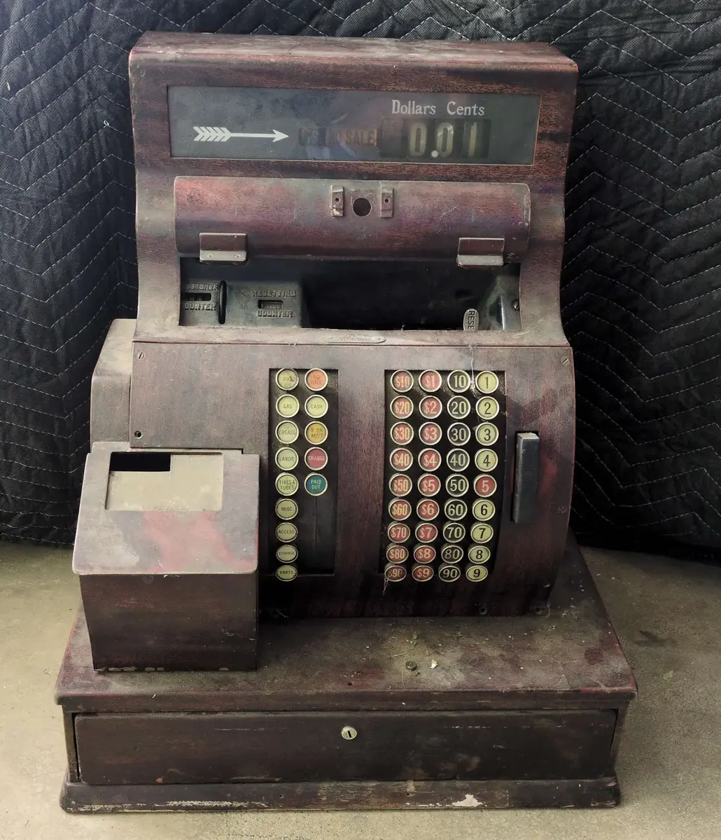 National Cash Register (NCR) Mechanical Register with Cash Drawer
