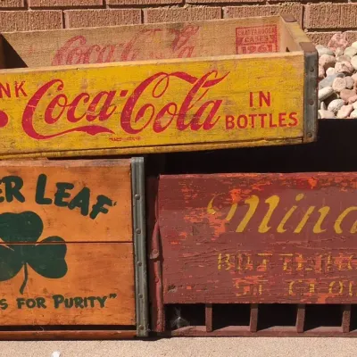 Wood Soda Crates – Coca-Cola, Clover Leaf & Minar's Bottling St. Cloud MN