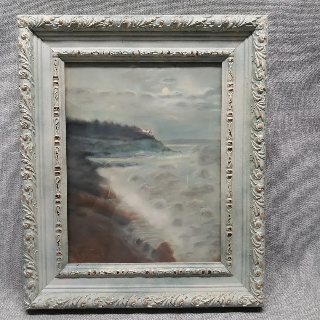 Seascape Painting Signed Sue