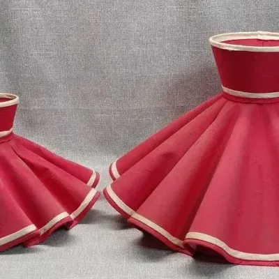 Red Ruffle Lamp Shades