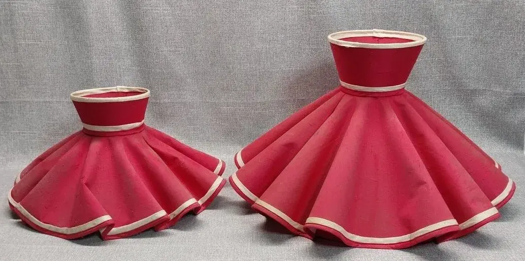 Red Ruffle Lamp Shades