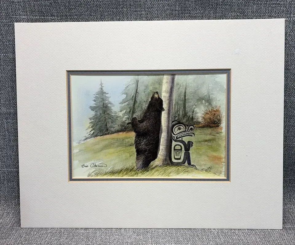 “Relief Black Bear" by Canadian watercolor artist Sue Coleman.